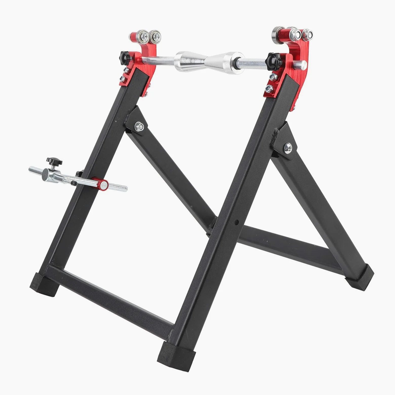 Jiawu Soporte para Equilibrador de Ruedas de Motocicleta, Soporte Plegable Portátil para Alineación de Neumáticos con Conos de Centrado Ajustables, Equilibrador de Llantas Resistente para Moto