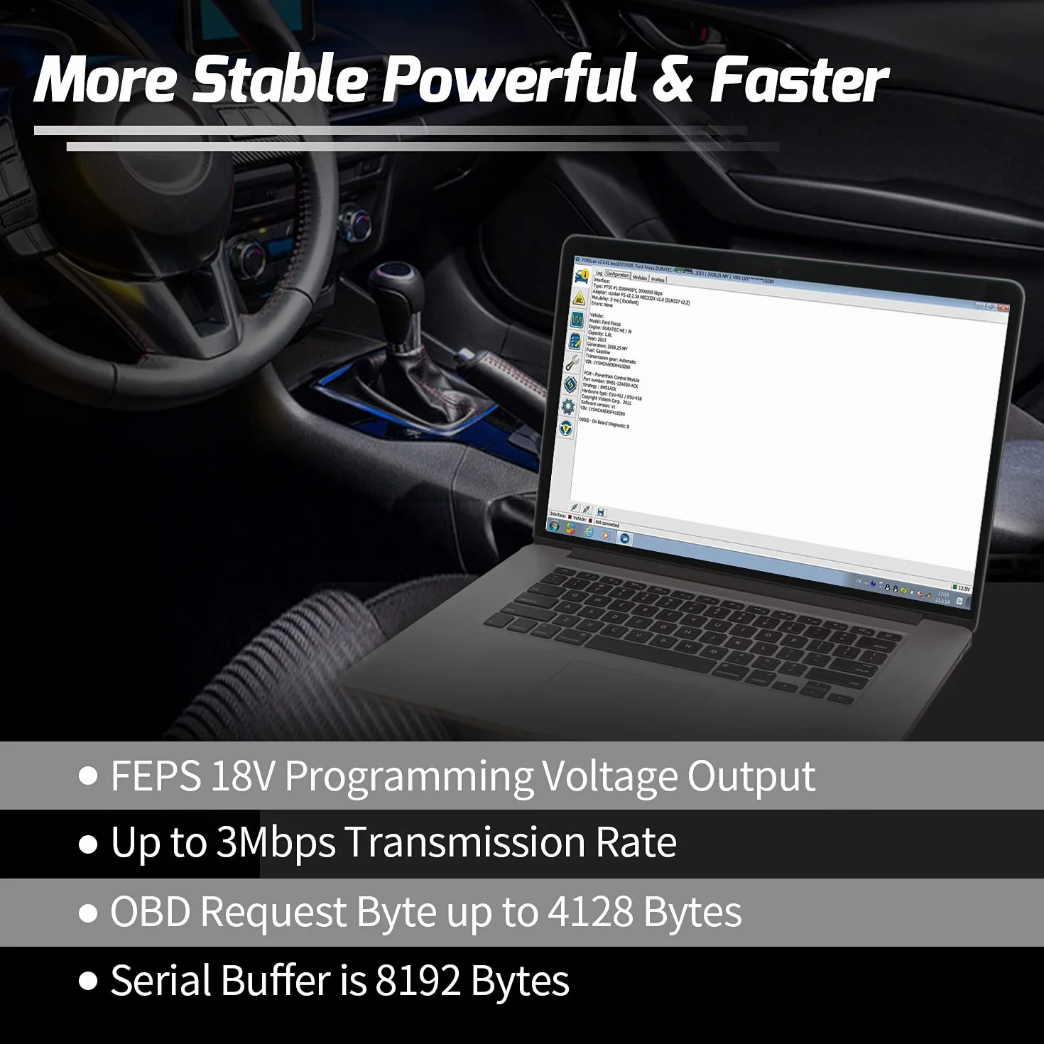 Vgate vLinker FS Adaptador USB OBD2 para for-Scan HS/MS-Can Auto Switch | HS/MS-CAN, interruptor automático