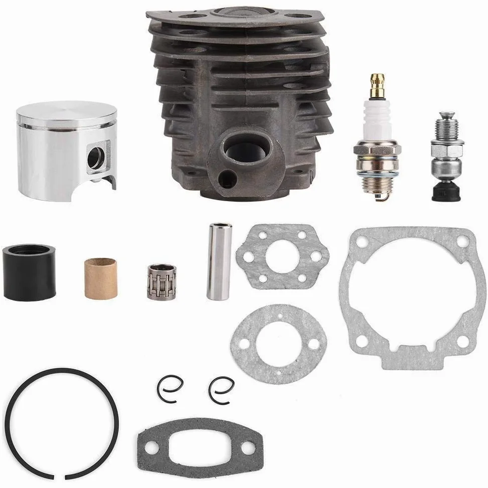 Junta de pistón del cilindro Kit 46 mm Compatible con Husqvarna 50 51 55 Ranchero Nikasil motor