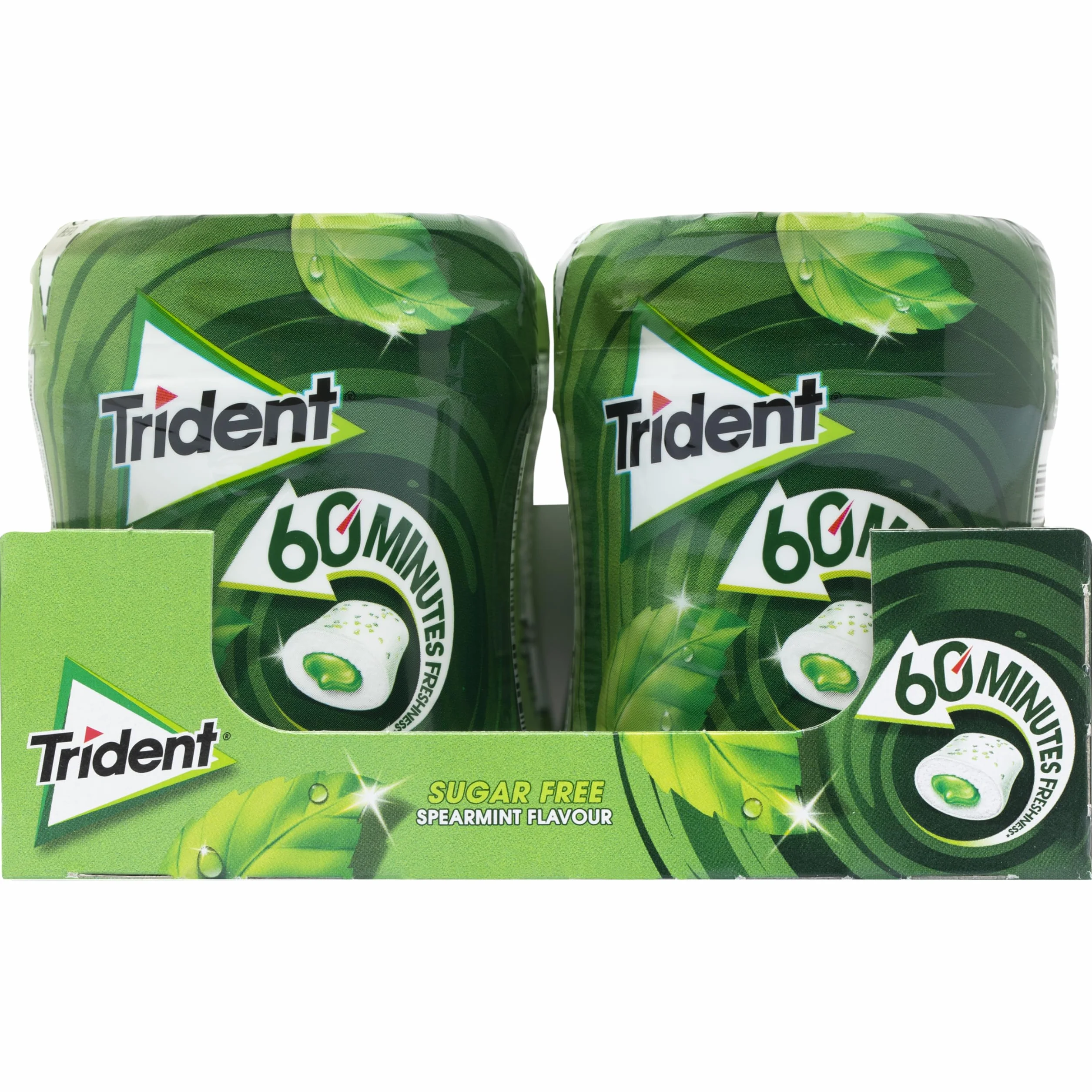 Trident Hierbabuena Chicles sin Azúcar 6 Botes 72 g