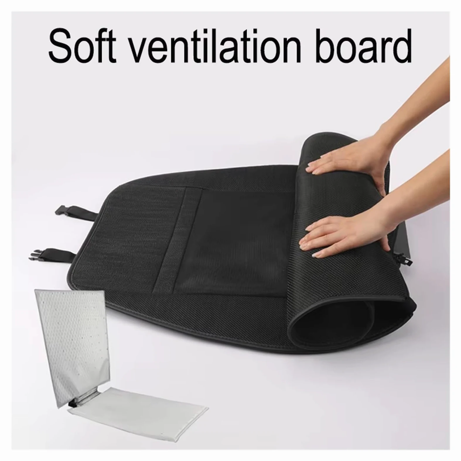 Funda Asiento Coche Aire Acondicionado para Automóvil, Refrigeración, Cojín del Asiento, Ventilación, Respaldo del Asiento Calefactado, Inhalación Fundas de Asiento(5V Black Ventilate)