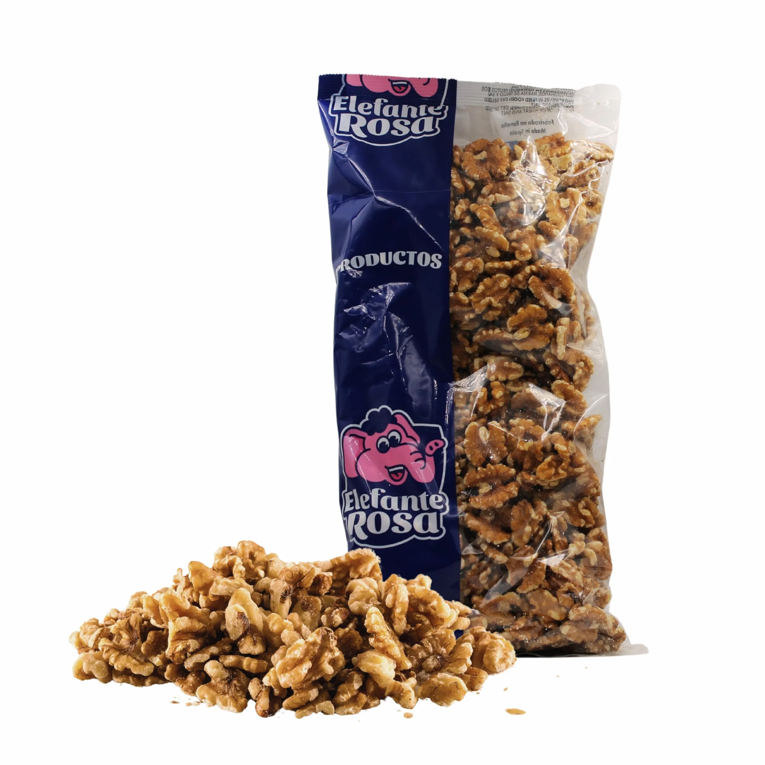El Elefante Rosa Nueces Peladas Crudas 1kg Mitades Naturales Snack Saludable