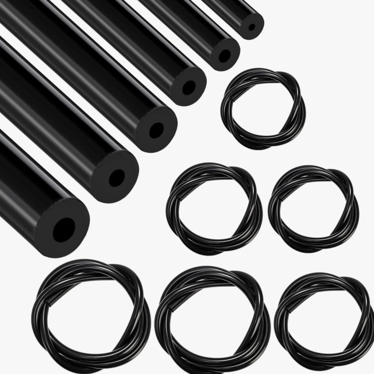 ZAVOOS Manguera de vacío de silicona para automoción, kit de líneas de vacío de alto rendimiento de 1/20.3 cm, 5/81.3 cm, 3/40.6 cm, 3/20.3 cm, tubo de silicona de alta temperatura para elaboración