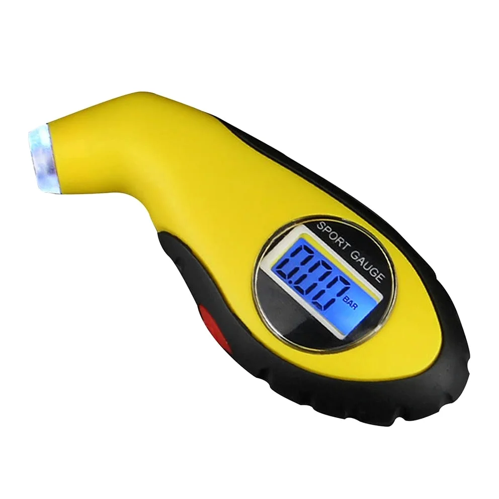 Medidor de presión para coche, medidor de presión de neumáticos LCD Digital electrónico para coche, 0-100 PSI, manómetro de neumáticos con retroiluminación, herramienta de prueba de barómetros