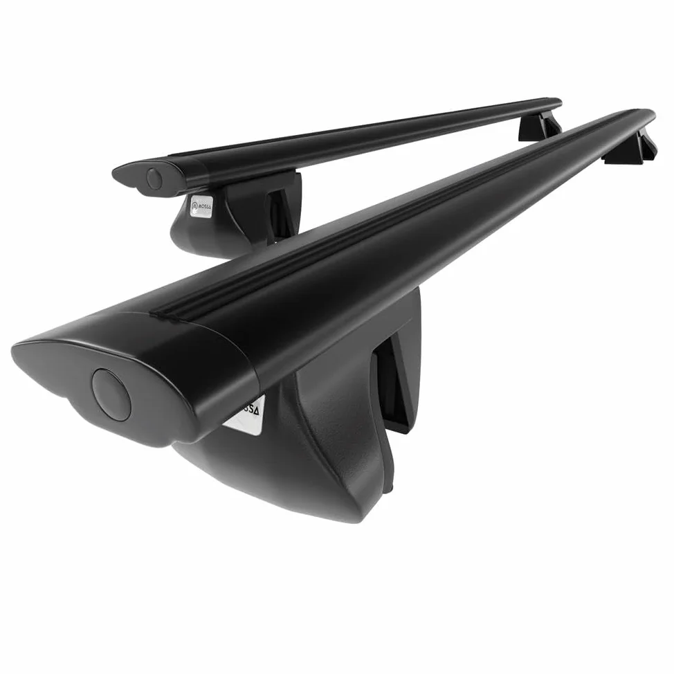 Mossa Barras de Techo ALU aptas para Dacia Lodgy 2012-2022 Negro DA | Furgoneta - railing integrado