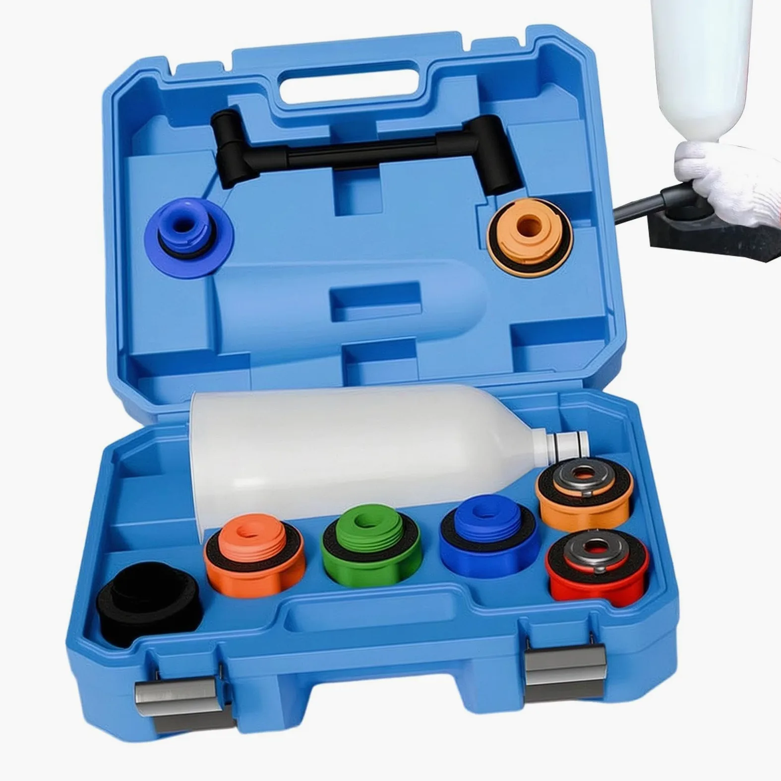 Embudo Cambio Kit vertido rápido y ajuste hermético con estuche | Kit Llenado para Vehículo Para Entusiastas Del Motor Garaje Taller Reparación Preparación Estacional