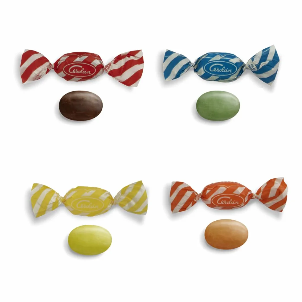 Caramelos Cerdán Caramelos Ácidos de Sabores Variados Bolsa 225 Unidades 750 g Caramelo Duro Sin Gluten