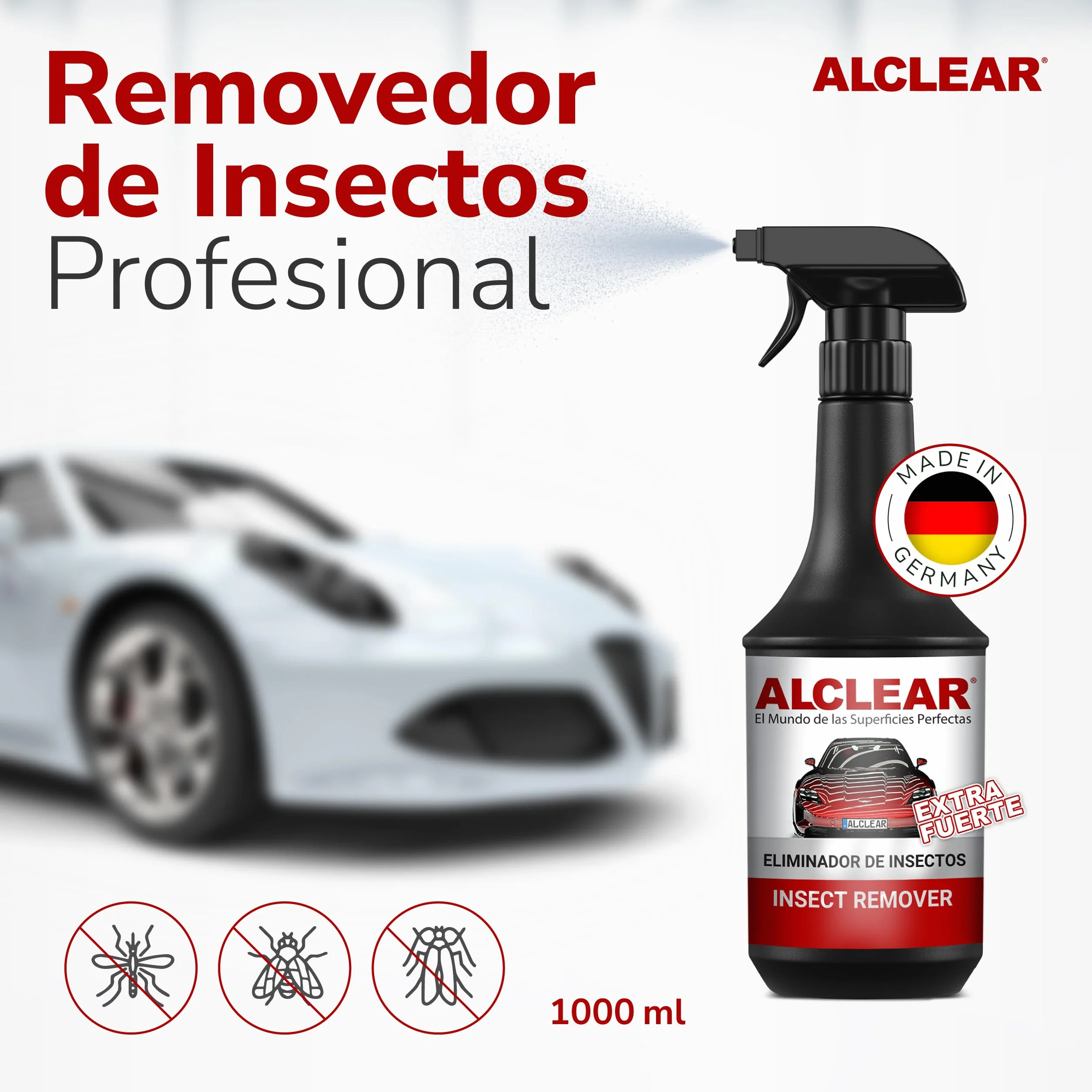 ALCLEAR 721IX Quitainsectos extra para vehículos, 1000 ml