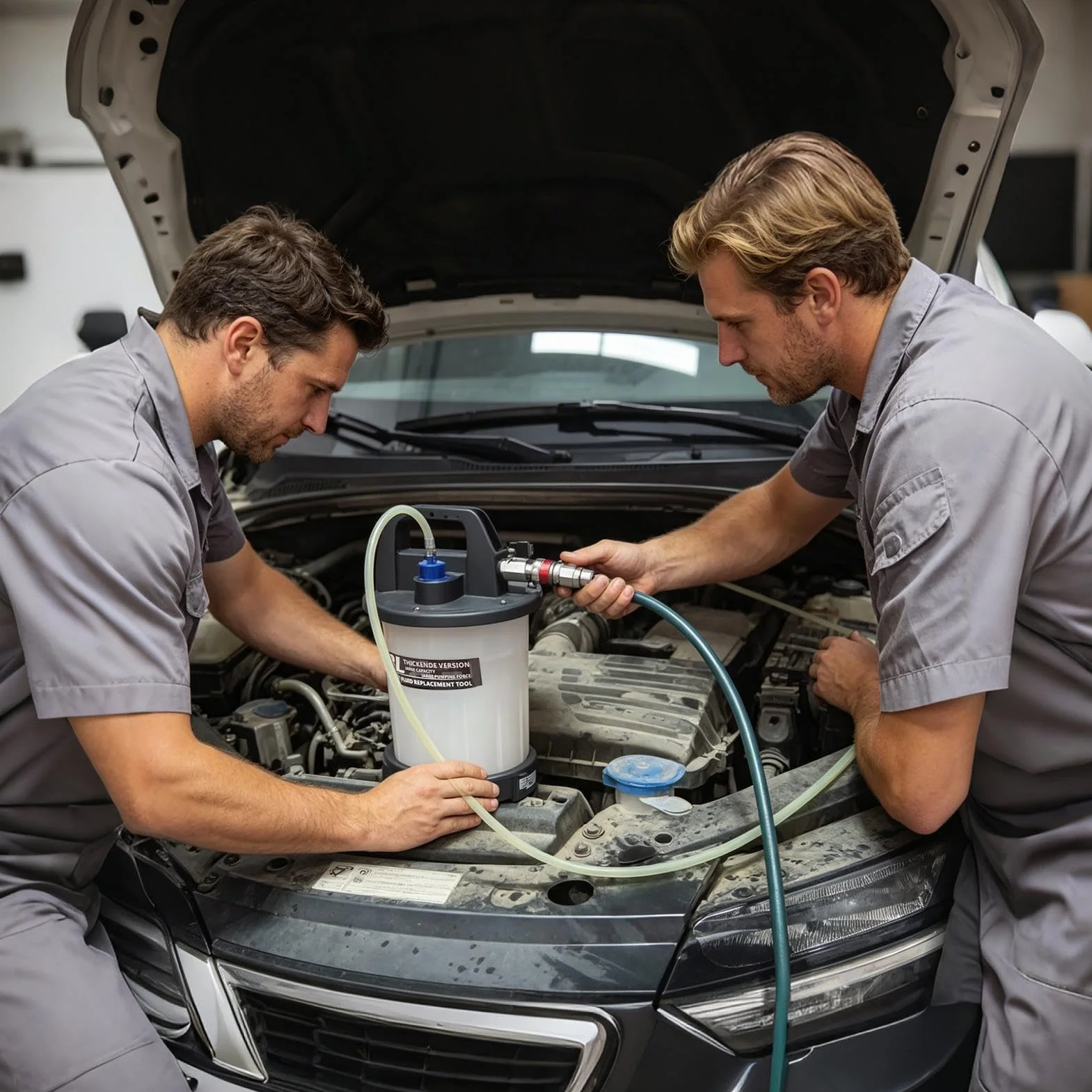 Purgador de frenos 3L Depósito Gran Capacidad de Ajuste Apretado | Kit Extractor Fluido Frenos para Reparación Vehículo Para Mecánicos de Coche, Mantenimiento y Garaje