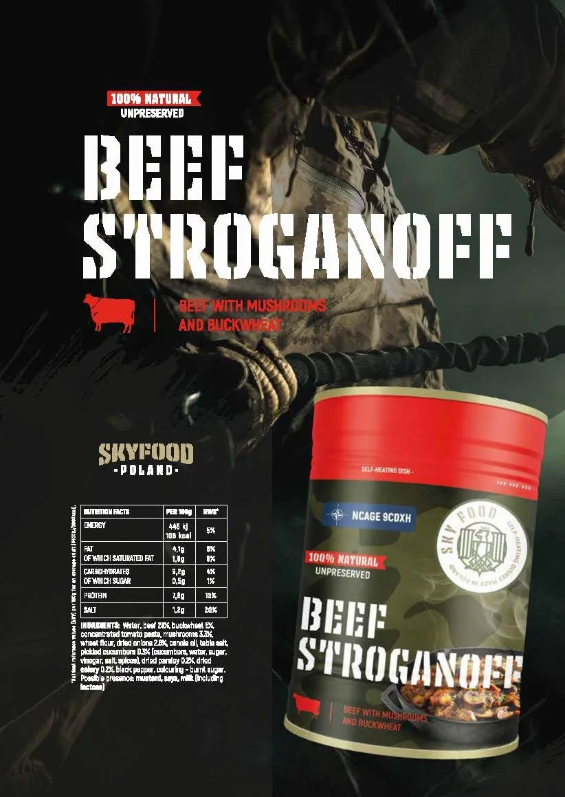Skyfood Beef Strogonow Self-Heating Dish