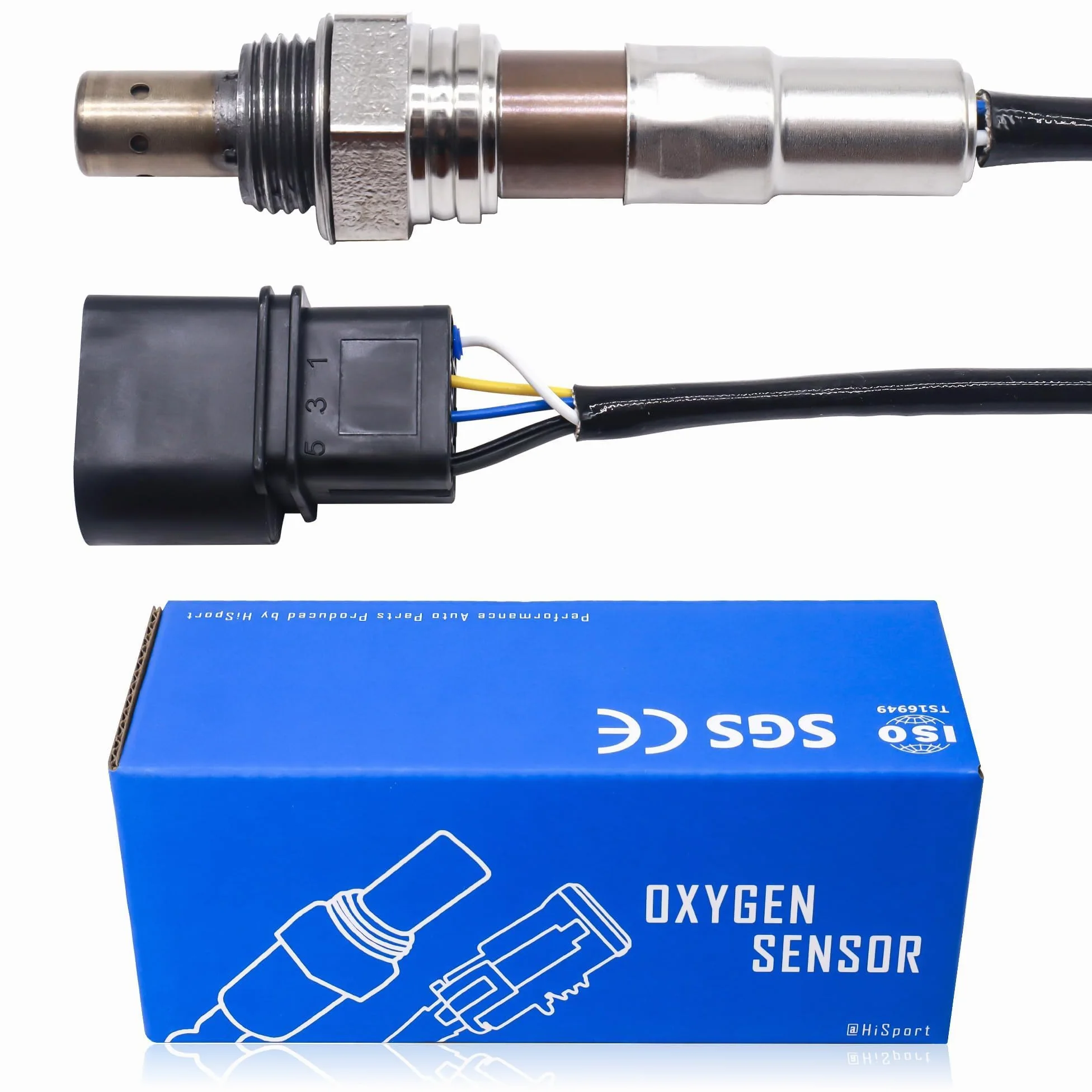 Sensor de sonda lambda delantera O2 06A906262BR | Compatible con Seat Altea Leon Toledo Skoda Octavia ETTA CADDY 1.6 2003-2015 sustituye 06A906262CF