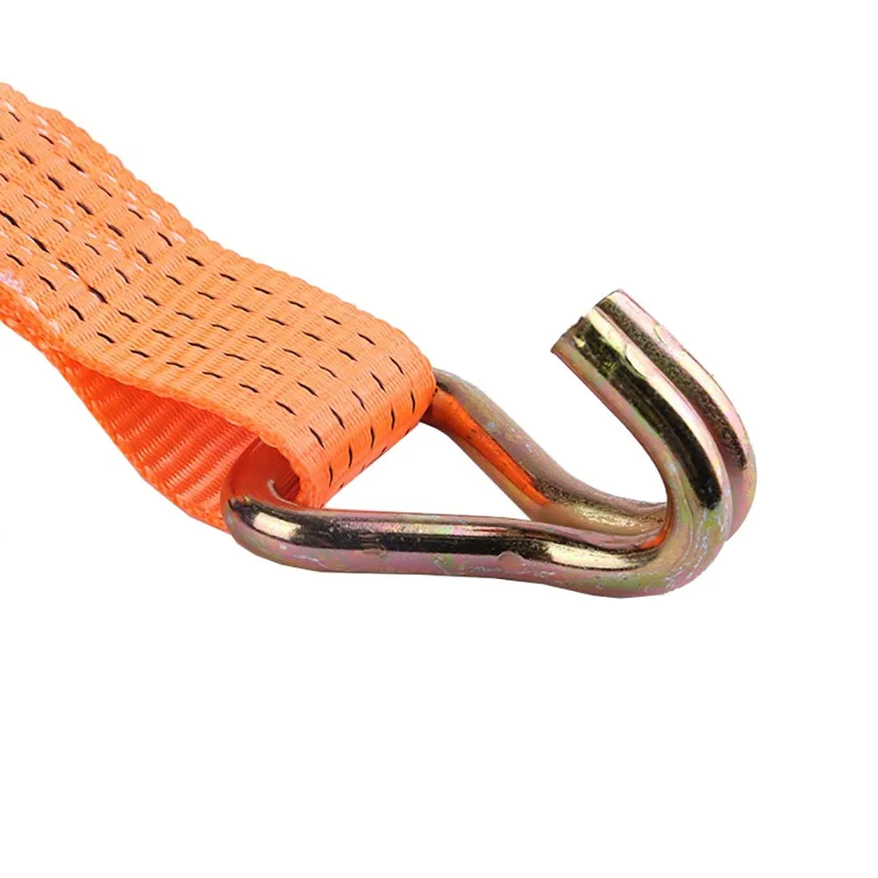 Correas de Amarre Correa de Amarre Cinturón de Resistencia a la Intemperie de Grado Industrial 2 Cinturón de Vendaje Cinturón de trinquete de Carga Gancho J de Acero Duradero para Camiones, Equipaje