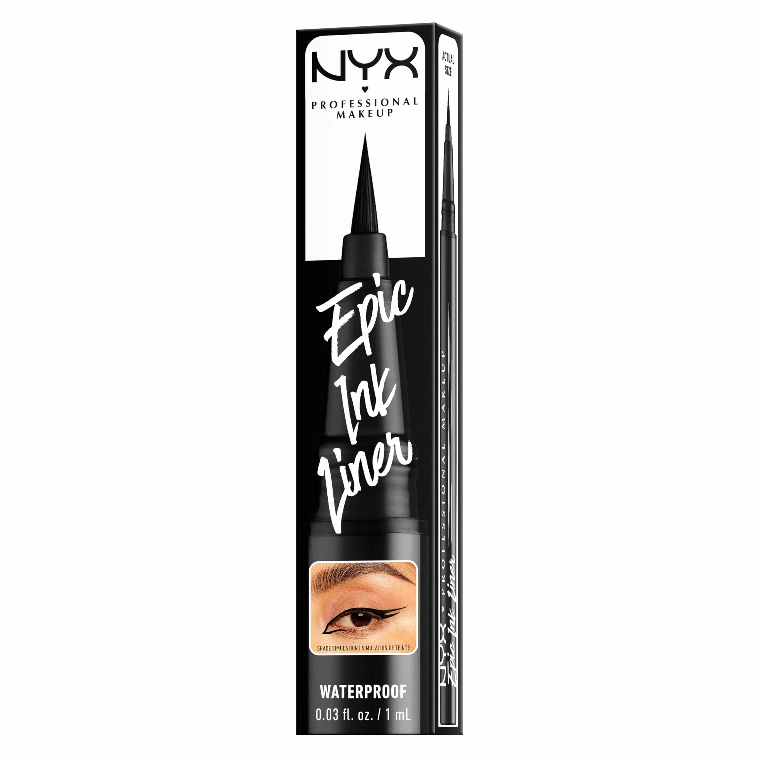 NYX Professional Makeup Epic Ink Liner Delineador de Ojos Negro Resistente al Agua