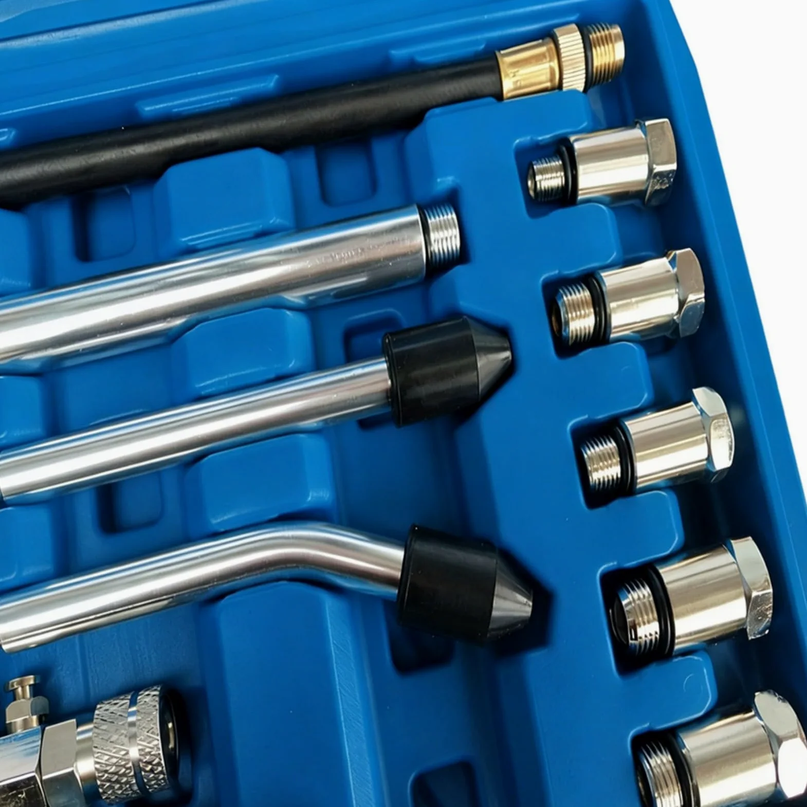Medidor de compresión de motor de conexión rápida 0-300 PSI, kit de 11 piezas con adaptadores de 18 mm/16 mm/14 mm/12 mm/10 mm para diagnóstico de coche