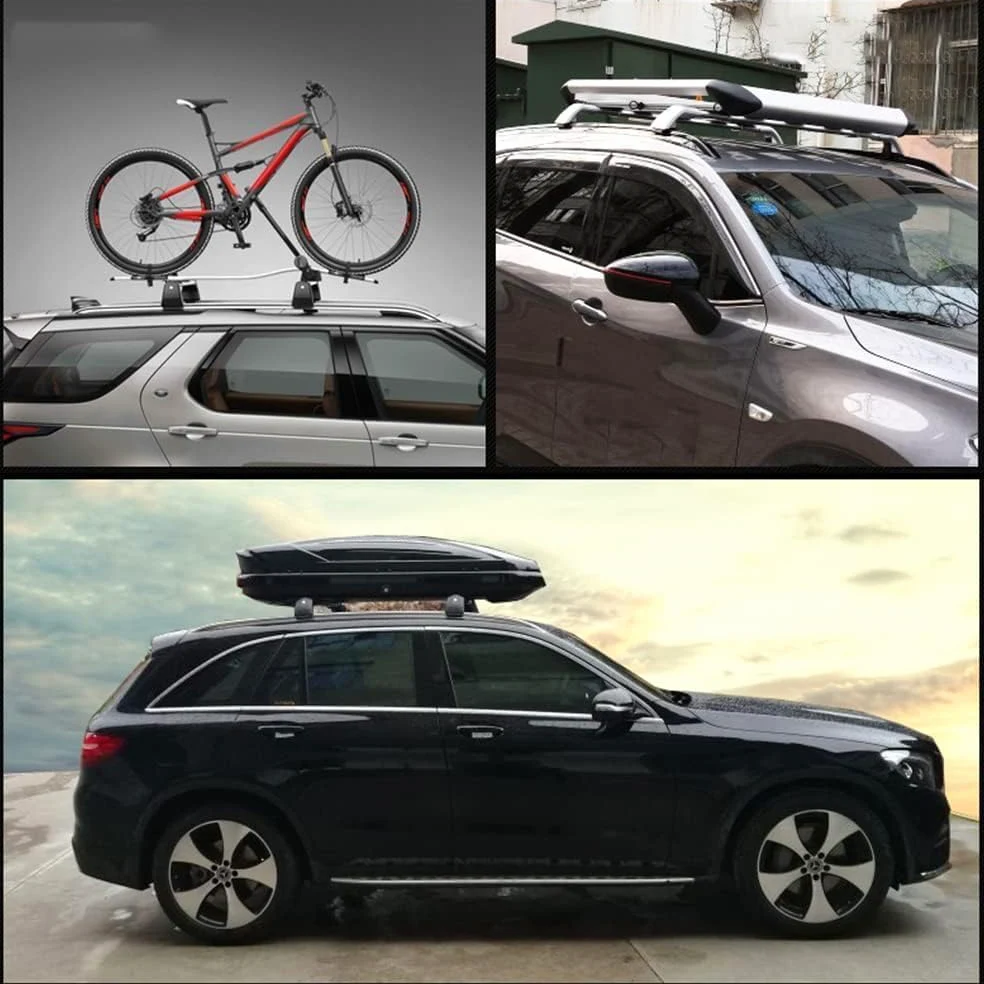 Coche Bacas Personalizadas para Volvo XC60 2008 2009 2010 2011 2012 2013 2014 2015 2016 2017-2024, Portaequipajes para Bicicletas Barras De Techo para Coches Accesorios Viaje,A/Silver