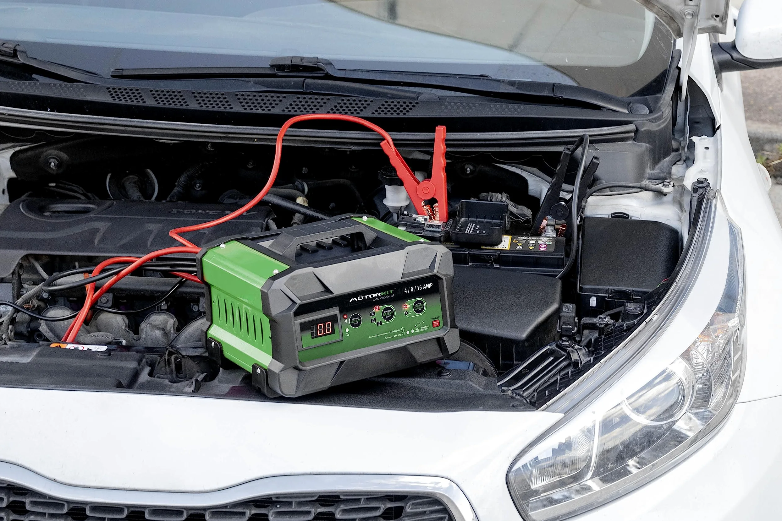 Motorkit Cargador Bateria 12/24V 4-15A