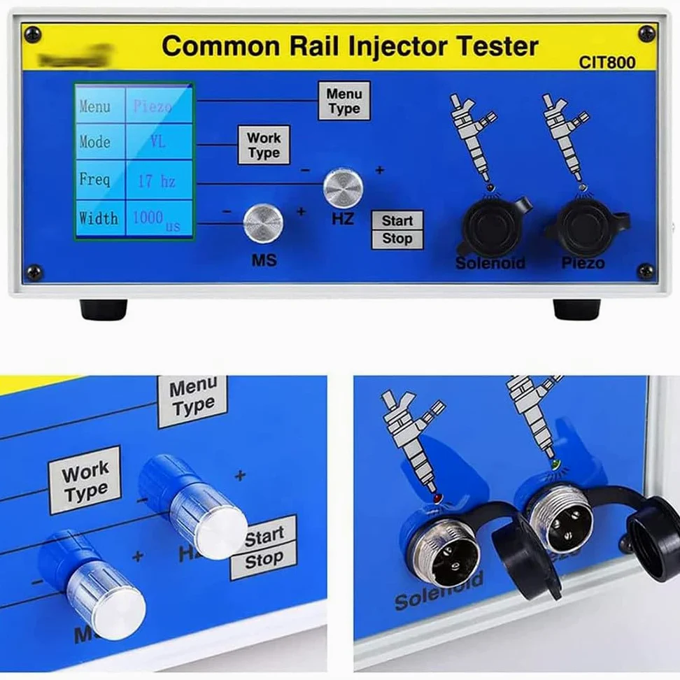 Probador Inyectores Common Rail,Probador Inyectores Piezoeléctricos Diésel,Validador Inyector S60h,Ancho Ajustable 6 Ms,para Inyectores Electromagnéticos Diésel