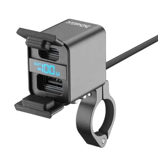 INTERPHONE - Mantenedor y Cargador Two Way 100W para Moto, Dispositivo 2 en 1, Carga bidireccional, Carga rápida, Mantiene Condiciones la batería de la Moto, Potente y Segura