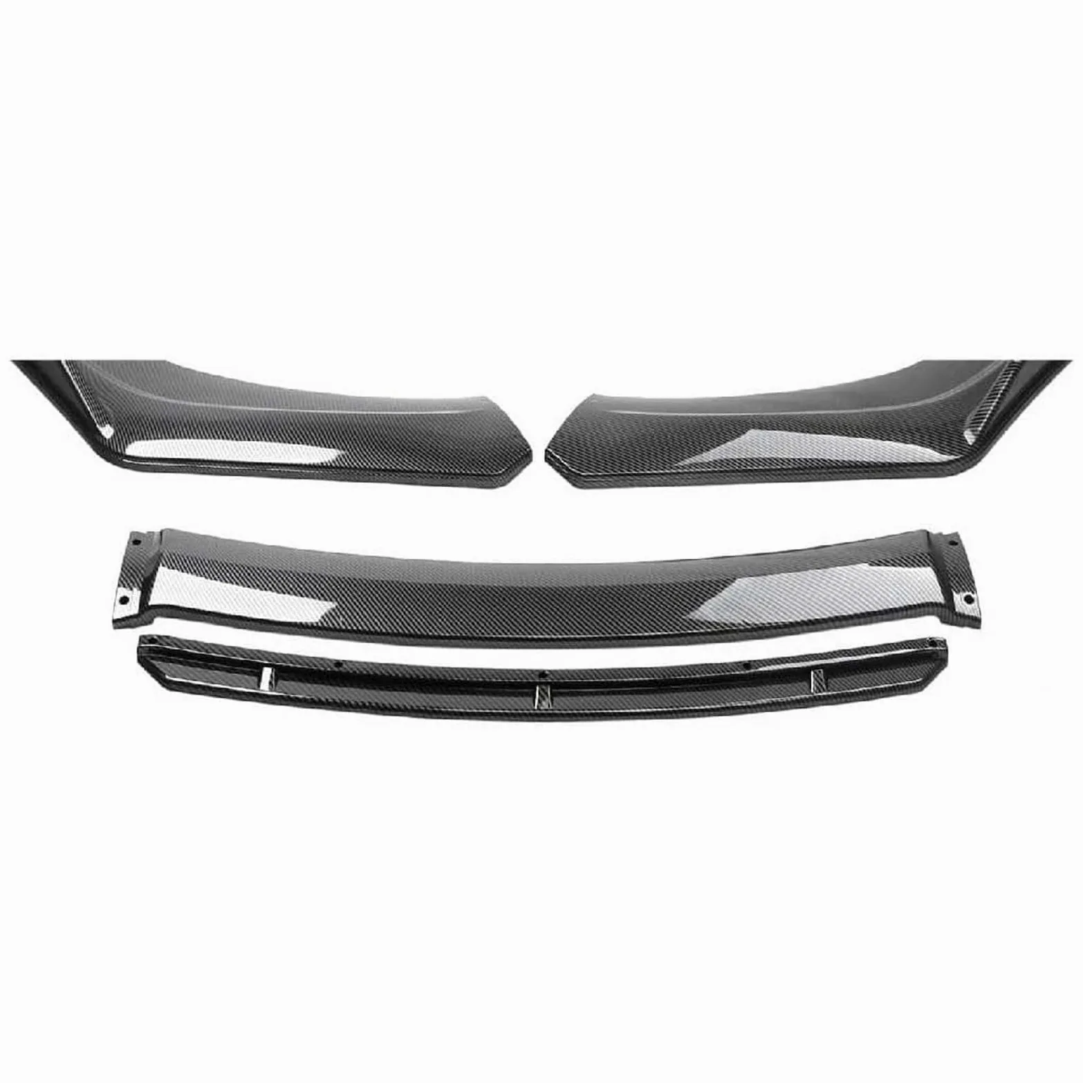 para Lexus IS250 2005-2026, Alerón Delantero Coche Parachoques Delantero Lip Difusor Labio Parachoques Delantero Accesorios,B/Carbon Fiber Black