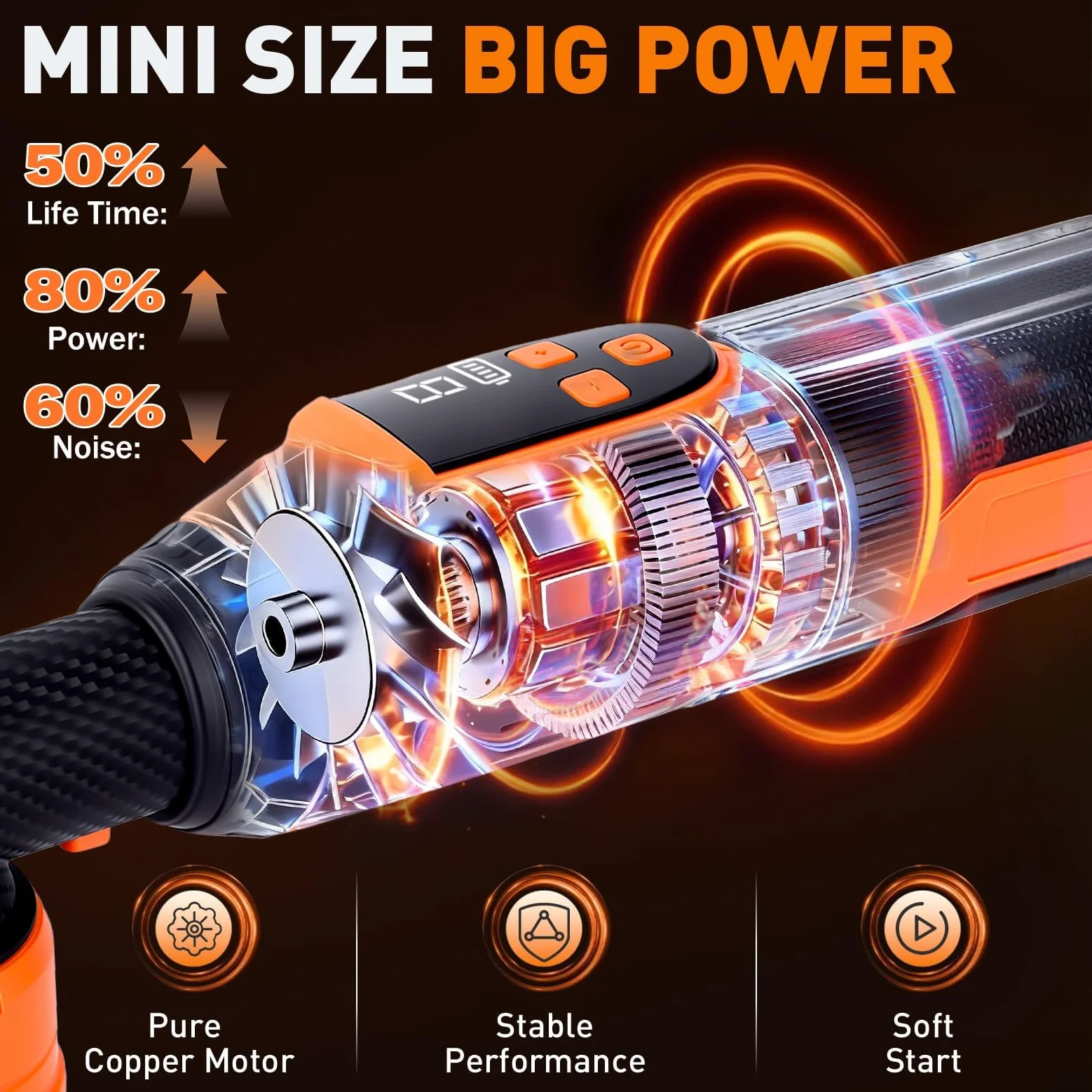 Protmex Mini pulidora para coche, batería giratoria y orbital, 12 V | 1,2/1,6/2 pulgadas, 8 velocidades, 2500-6000 rpm, batería de 12 V 2,0 Ah para detalles de coche