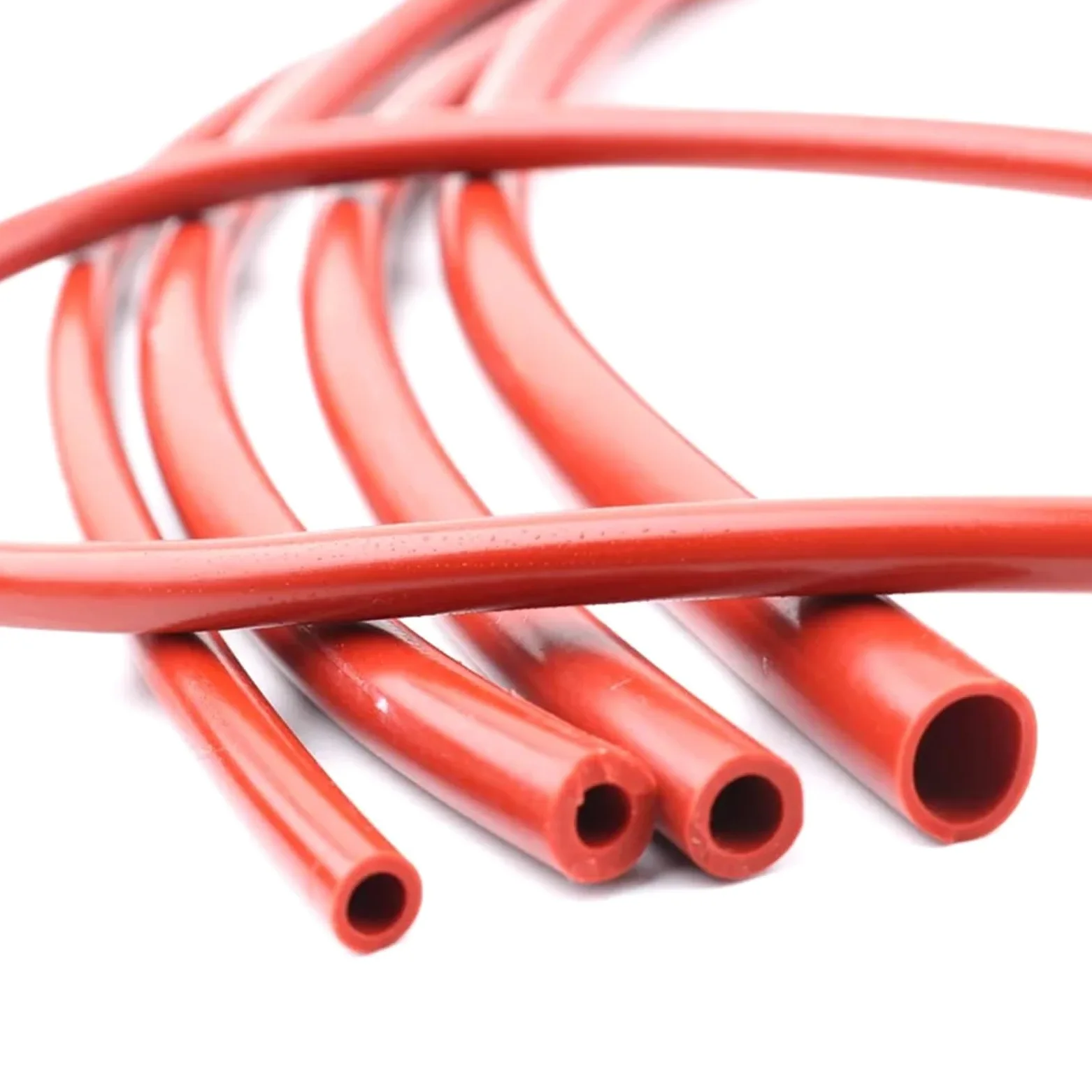 Tubo de Silicona roja de 1 m, Manguera de Goma Flexible de 3 a 50 mm, línea de Bomba de Aire Resistente al Calor y Engrosada Manguera de Gasolina(50 x 60mm)
