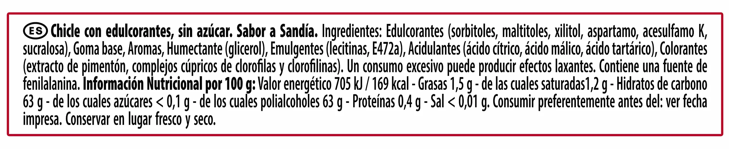 Trident Senses Watermelon Chicles sin Azúcar Sandía Paquete 12 x 23 g