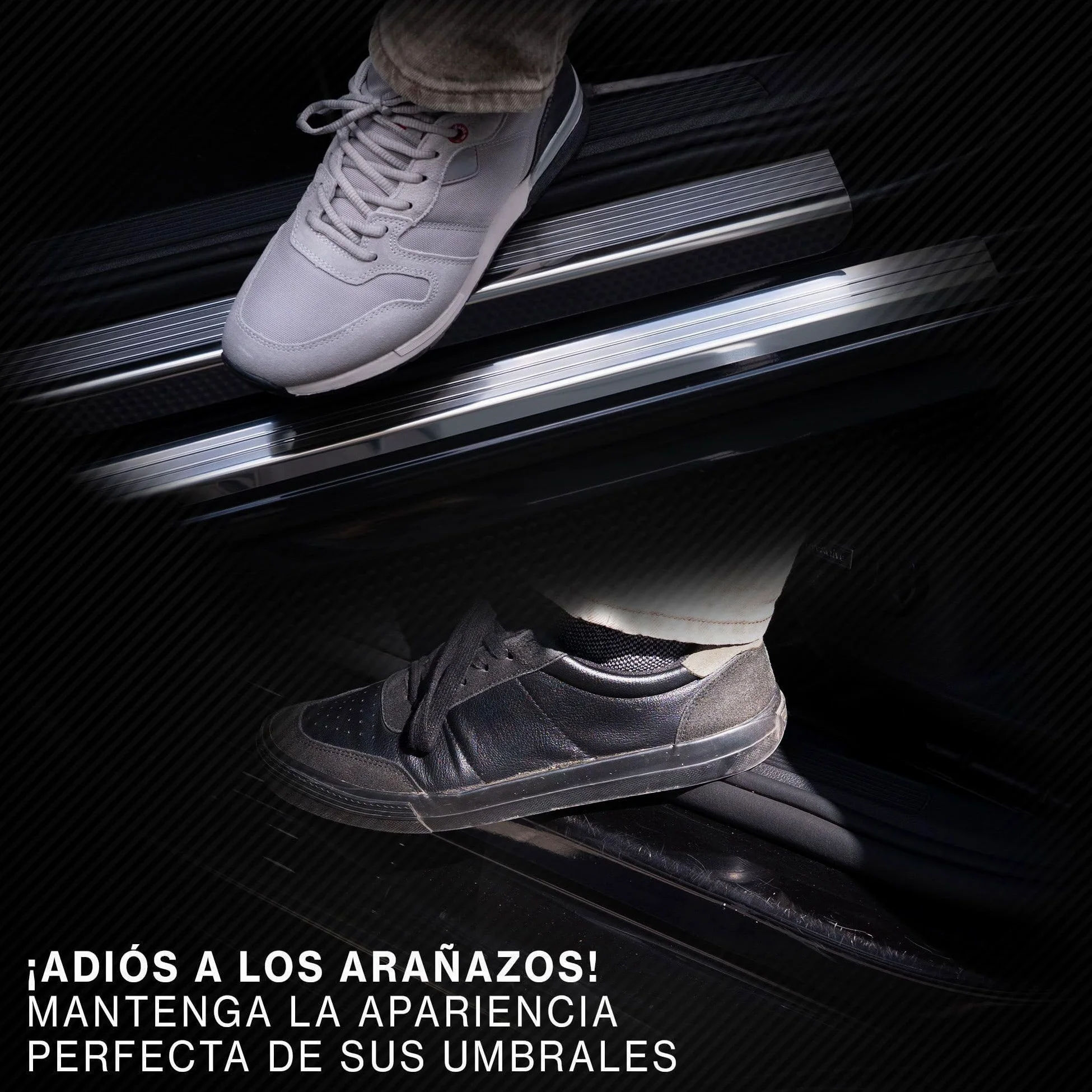 CHROMEMASTER | Protector de Umbral de Puerta Compatible con Honda HR-V III 2021+ | Acero Inoxidable; Protección Antirrayaduras para Umbral - Accesorio de Coche Adhesivo - Juego de 4 Piezas