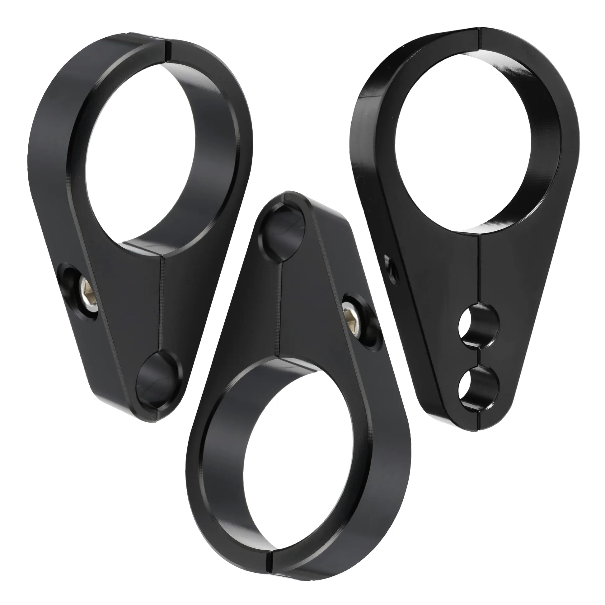 MoKitDora Abrazadera de cable de embrague de 1.25 pulgadas para manillar de Harley, color negro