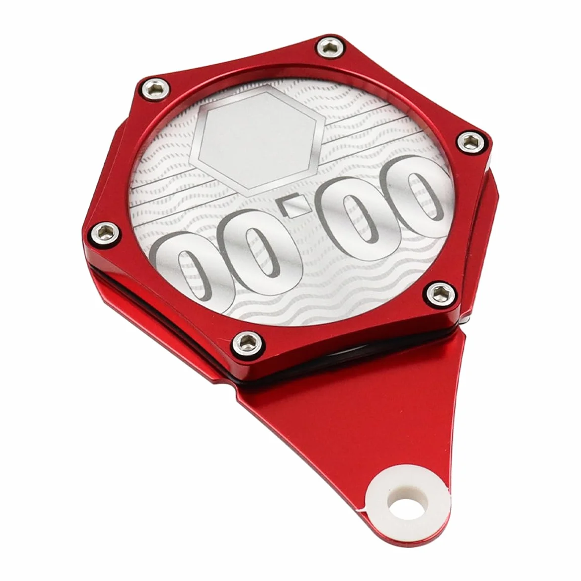 Soporte de Disco de impuestos Aleación de Aluminio Soporte de Disco de impuestos de Motocicleta Soporte de Permiso de Motocicleta -Rojo