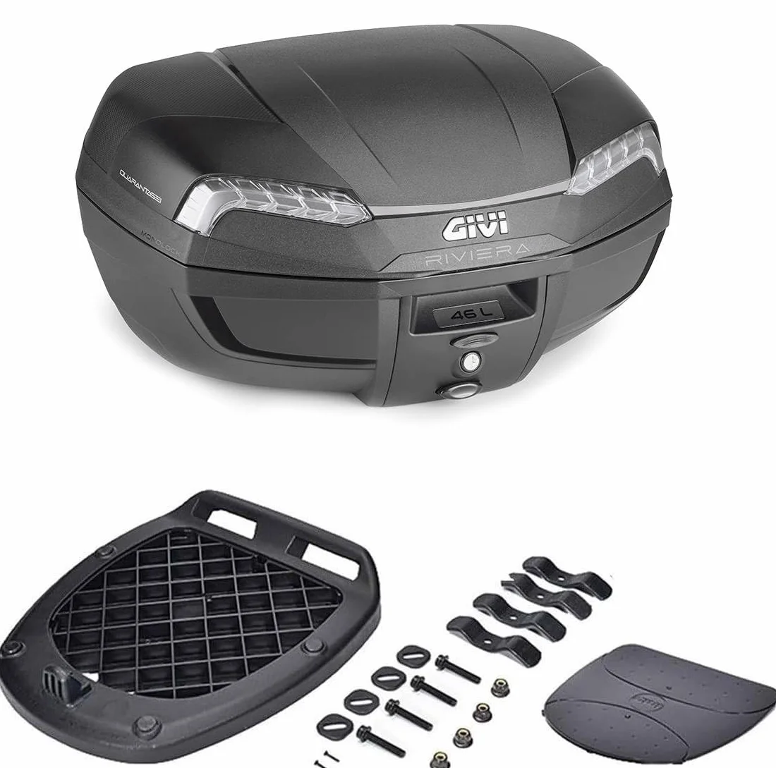 GIVI E46NT2 Monolock Topcase Maleta para moto con placa de fijación