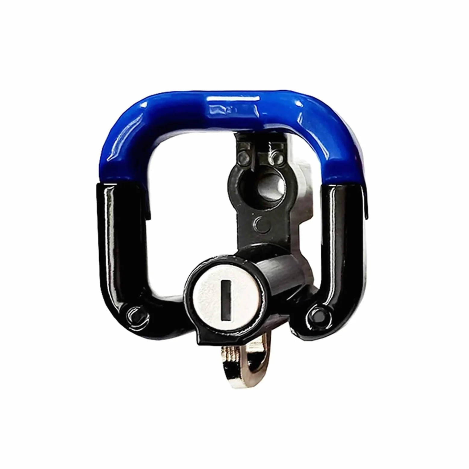 Candado Moto Cadena Cerradura para Casco de Motocicleta Aluminio, Seguridad antirrobo para Bicicleta con 2 Llaves y Accesorios Herramientas instalación(Blue)