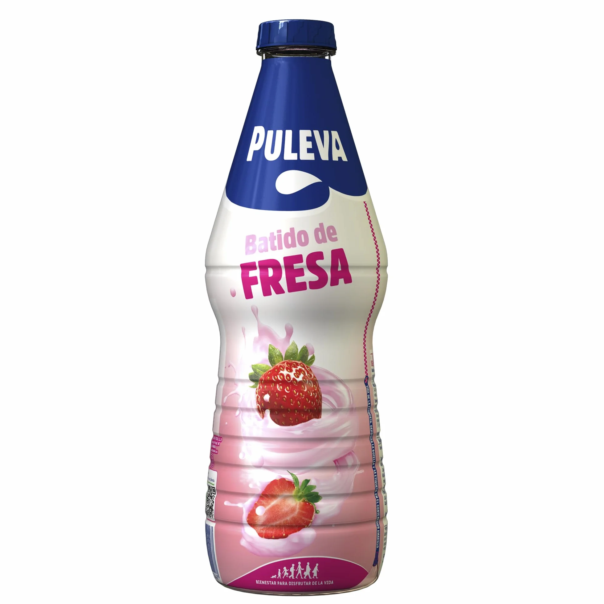Puleva Batido de Fresa, Rico en Calcio, Proteínas y Vitamina D, Sin Gluten, Bebida Láctea 1 L