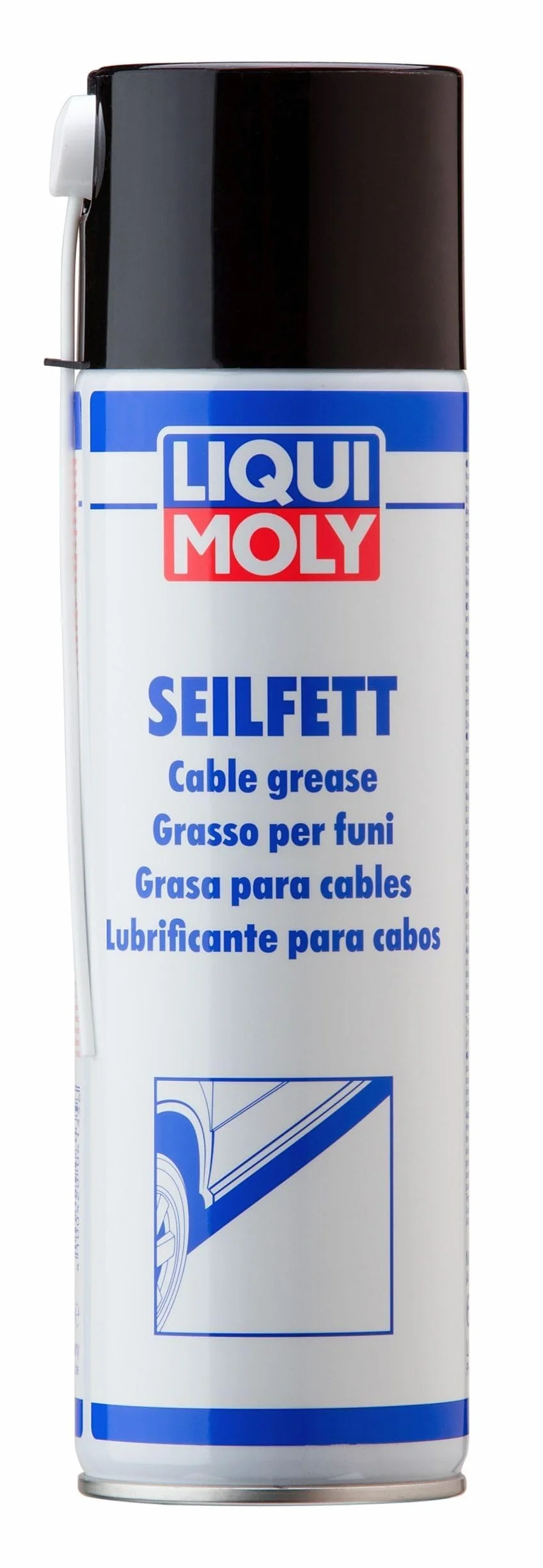 LIQUI MOLY Grasa para cables (Spray) | 500 ml | Lubricación grasa | Protección corporal | Protección debajo del cuerpo | 6135