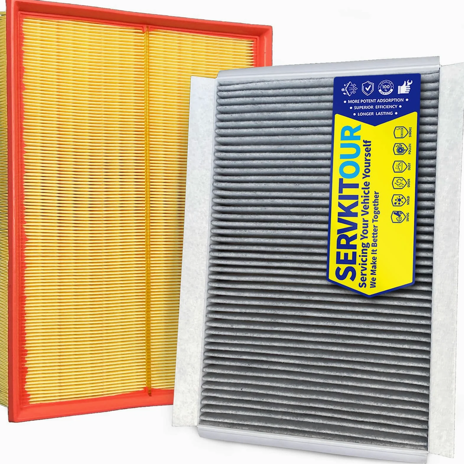 Juego de filtros de aire de motor de cabina para Mercedes Sprinter 2500/3500 (2007-2018), Freightliner Sprinter 2500/3500 (07-18), Dodge Sprinter 2500/3500 (2007-2009), reemplaza