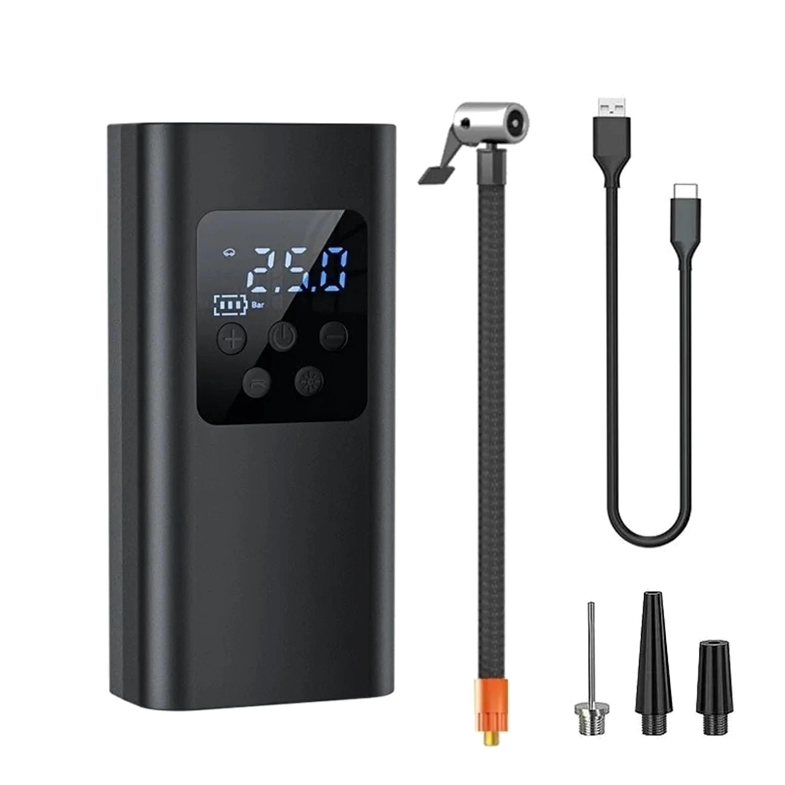 Inflador Ruedas Coche Neumático compresor de Aire de la Bomba de Aire Coche Portable Electric Air Compressor | Inflador de bolas Inflador de neumáticos con luz LED para motocicletas de automóviles