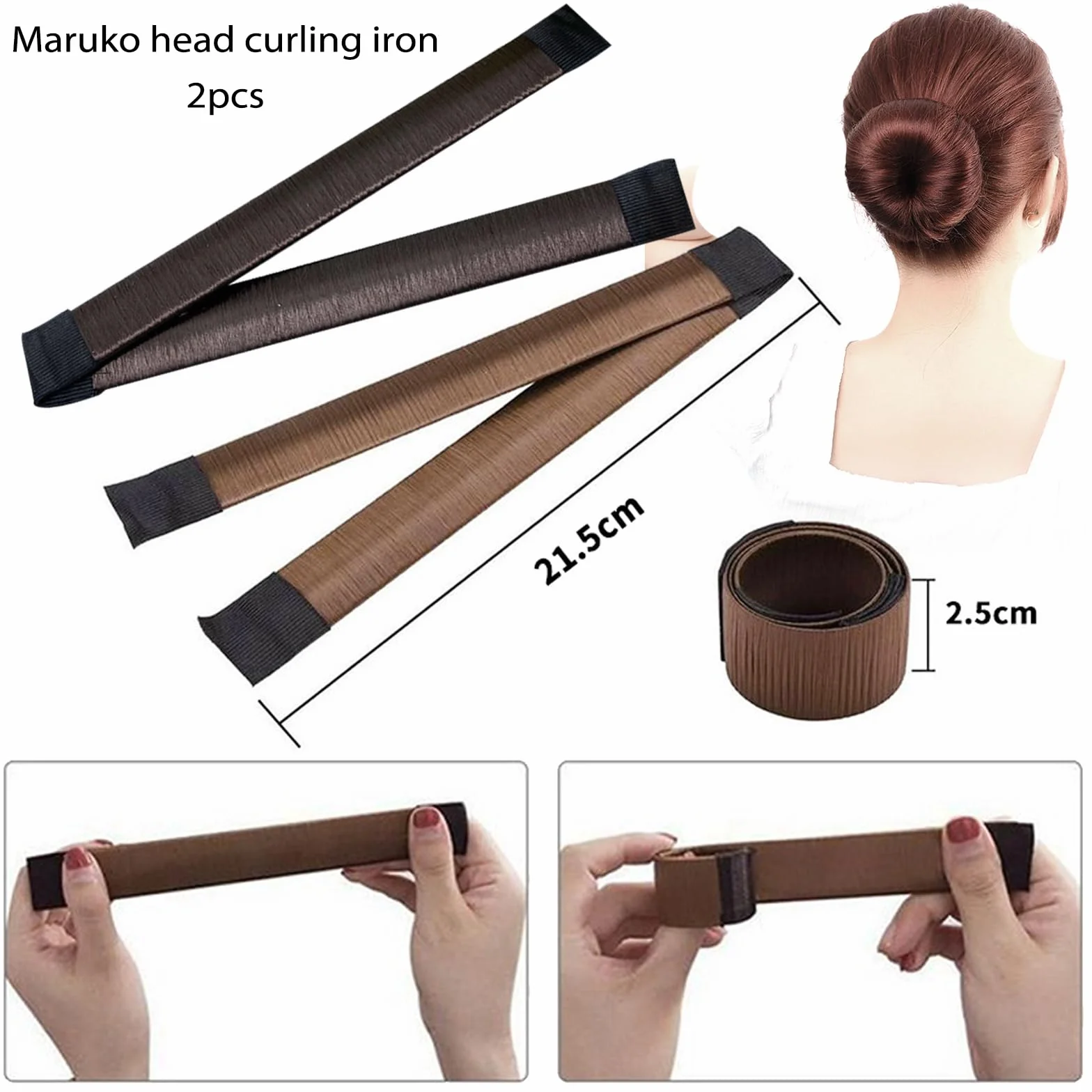 Donut de Pelo 30 PCS, Accesorios de Peinado, Moño de Pelo DIY Set para Bailarines
