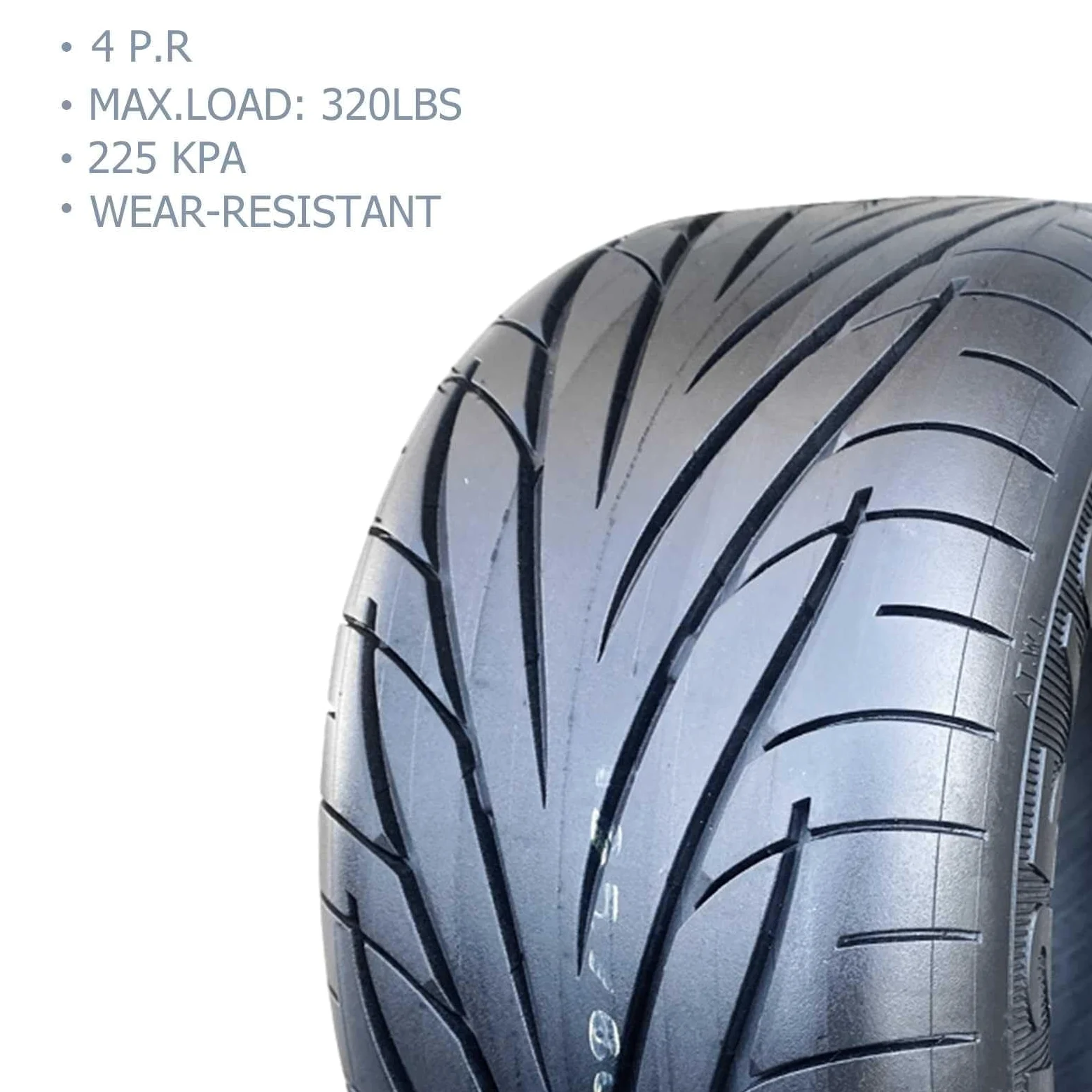 125/60-7 Neumático Patinete Tubeless con Válvula Inclinada 125/60/7 Resistente al Desgaste y 125 60 7 Antideslizante para Patinete Eléctrico – 7 Pulgadas