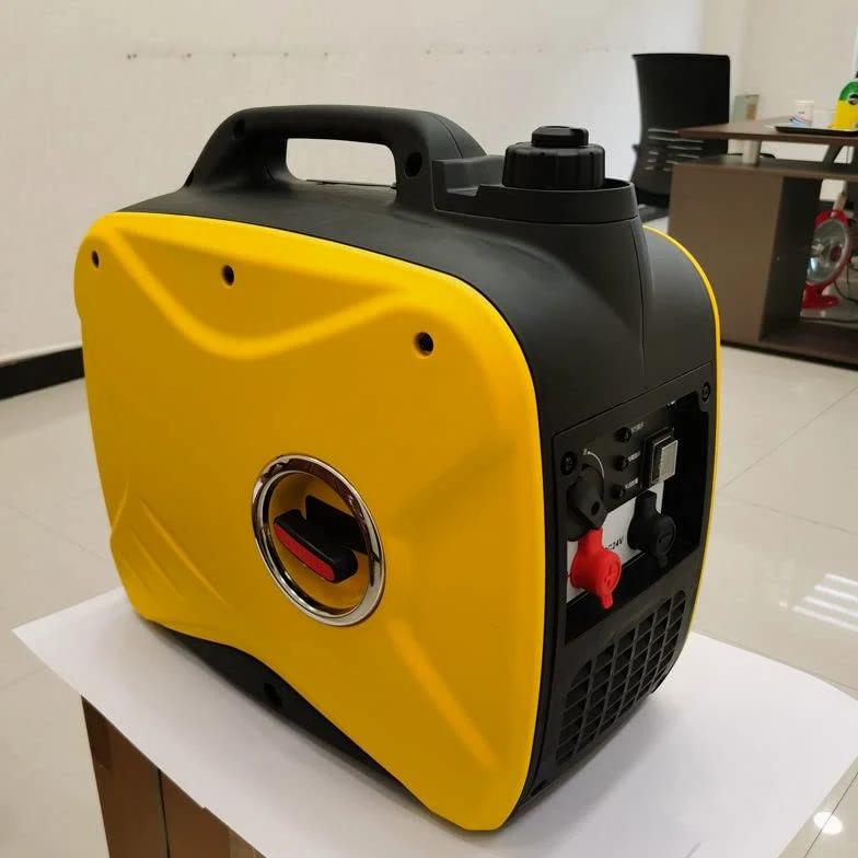 Aire acondicionado de estacionamiento de 24V, generador automático de gasolina, arranque remoto, vehículo de carga CC, silencioso, pequeño diésel Herramienta de bricolaje(Yellow)