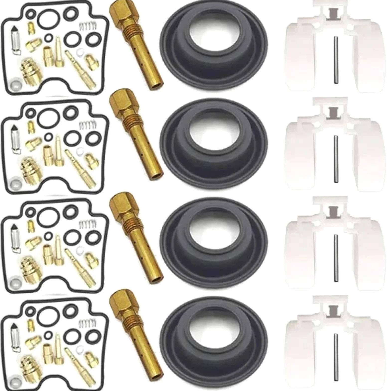 Repuesto Kit De Reparación Carburador Para Motocicleta Para SUZUKI GSF1200 Bandit GSF 1200 2001-2005 Con Diafragma Flotación Válvula Aguja Kit de Reconstrucción de Carburador(Conjunto 1)