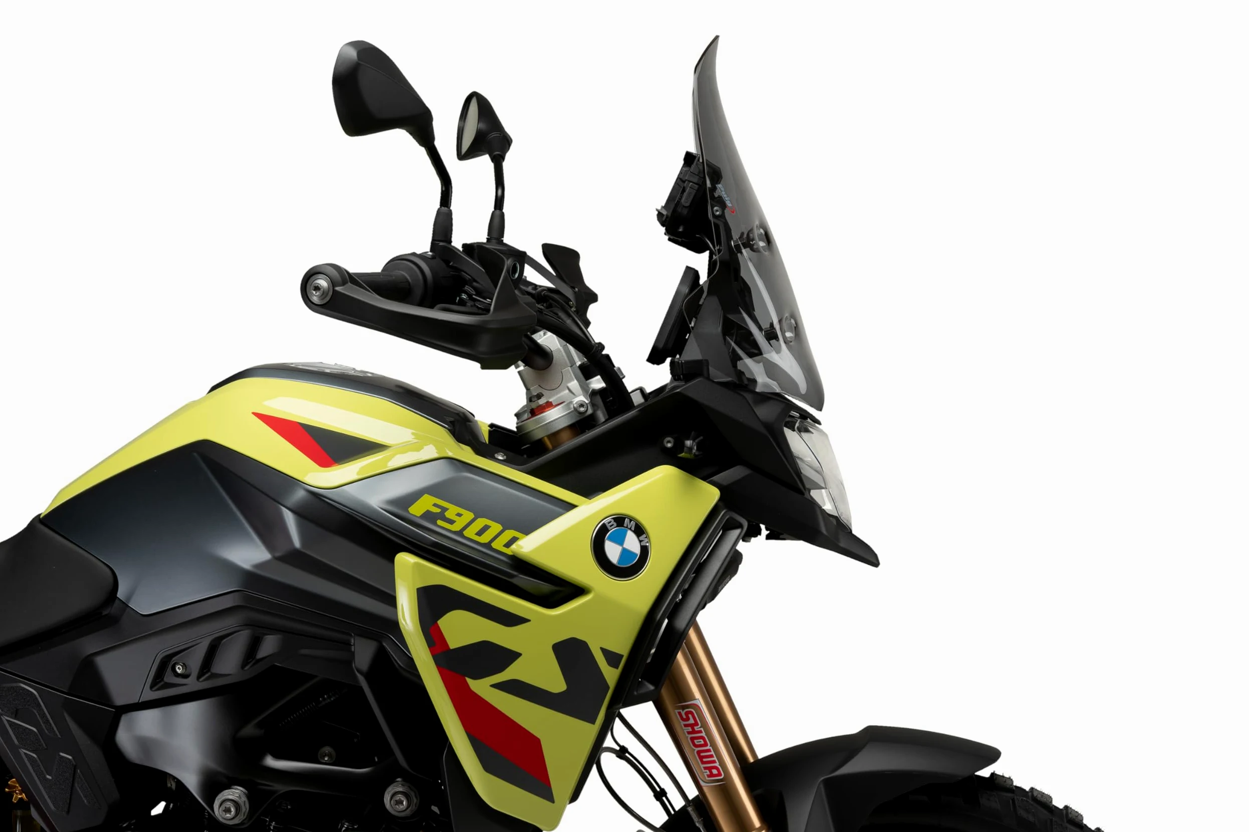 Puig 21980H Cúpula Touring alta y aerodinámica en acrílico CN de 4 mm con perfil redondeado, zona superior plana y deflectores que mejoran protección, Ahumado