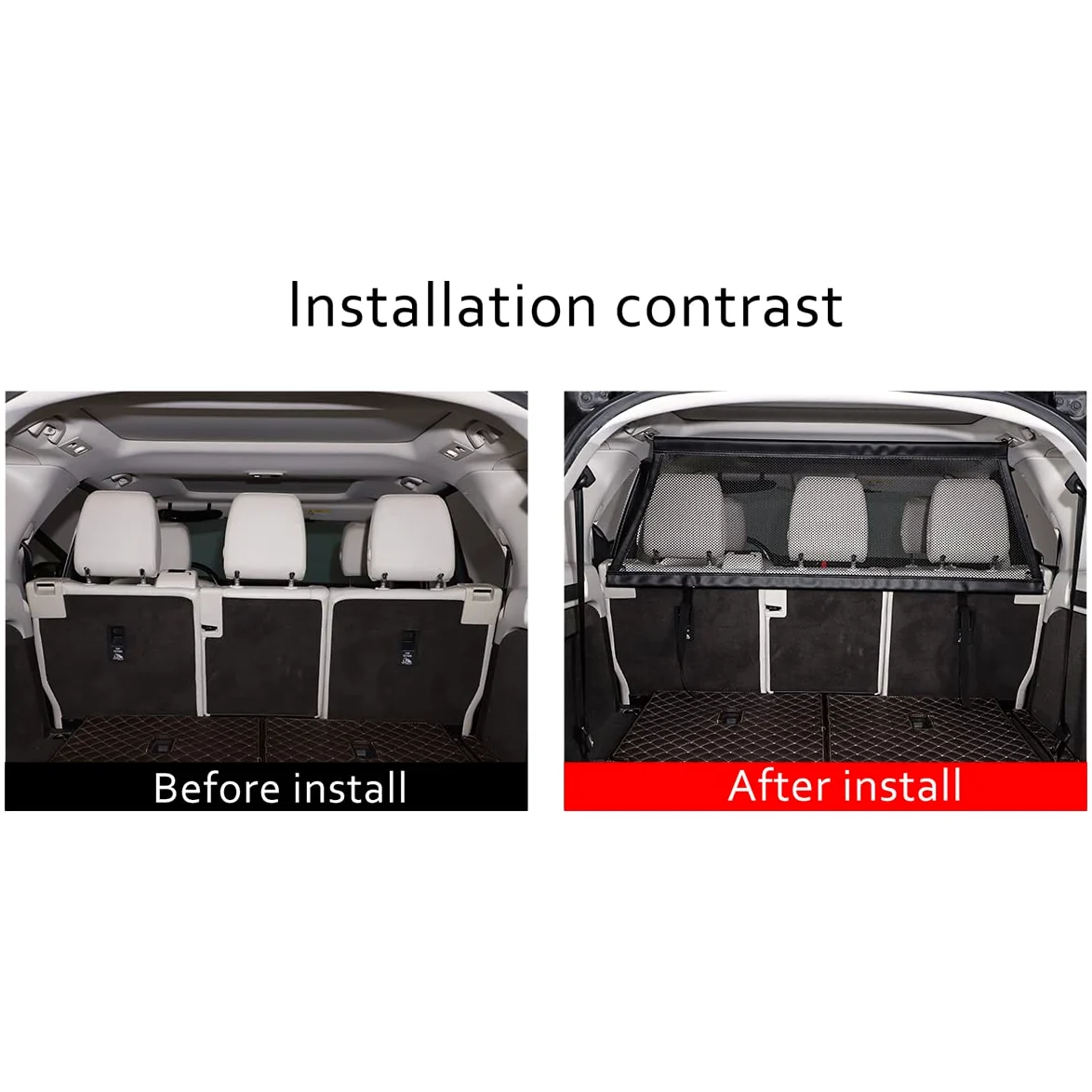 Red de aislamiento del maletero del coche, red de carga del organizador del maletero para Land Rover Discovery 5 2017-2022
