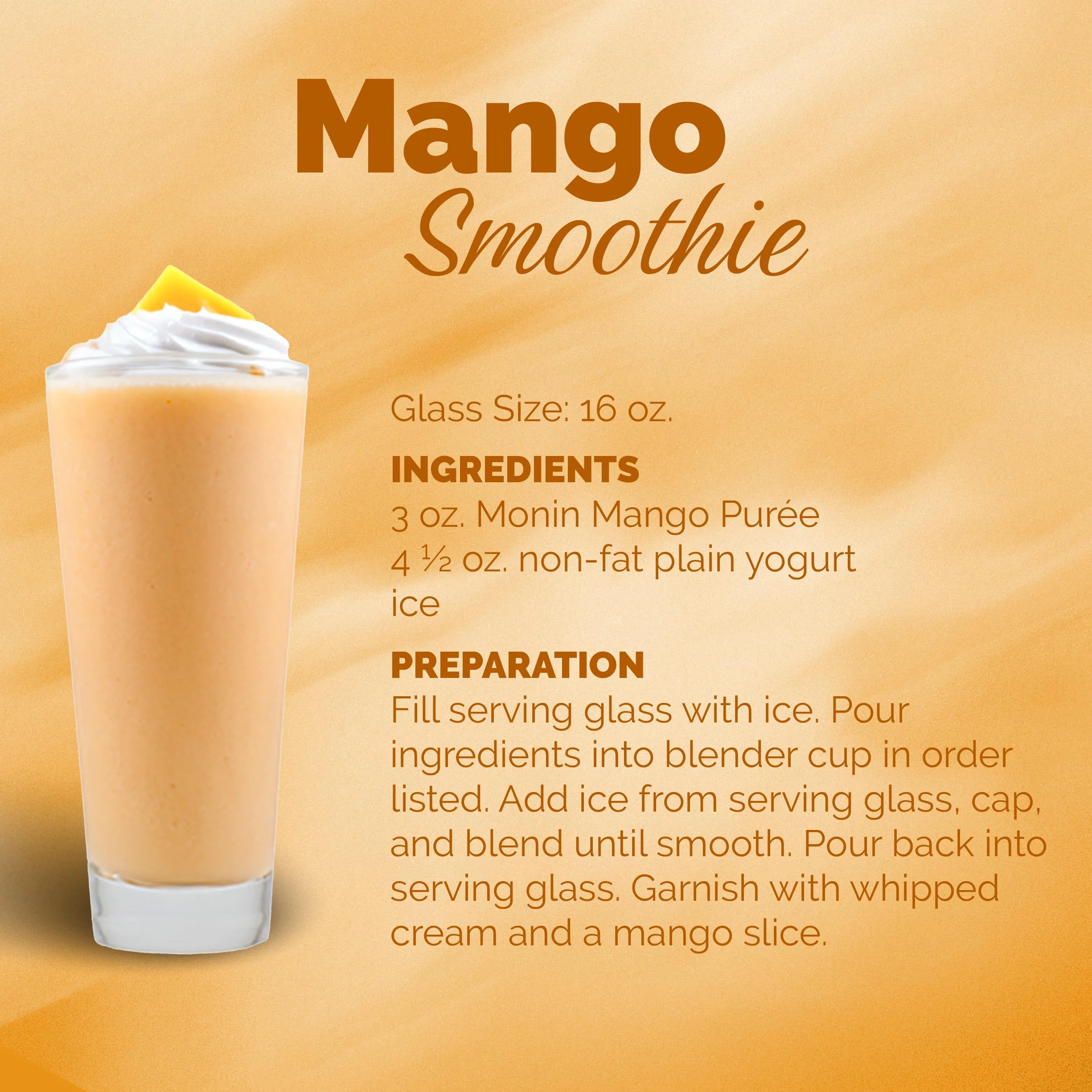 Monin Mango Fruit Puree 1 Liter
