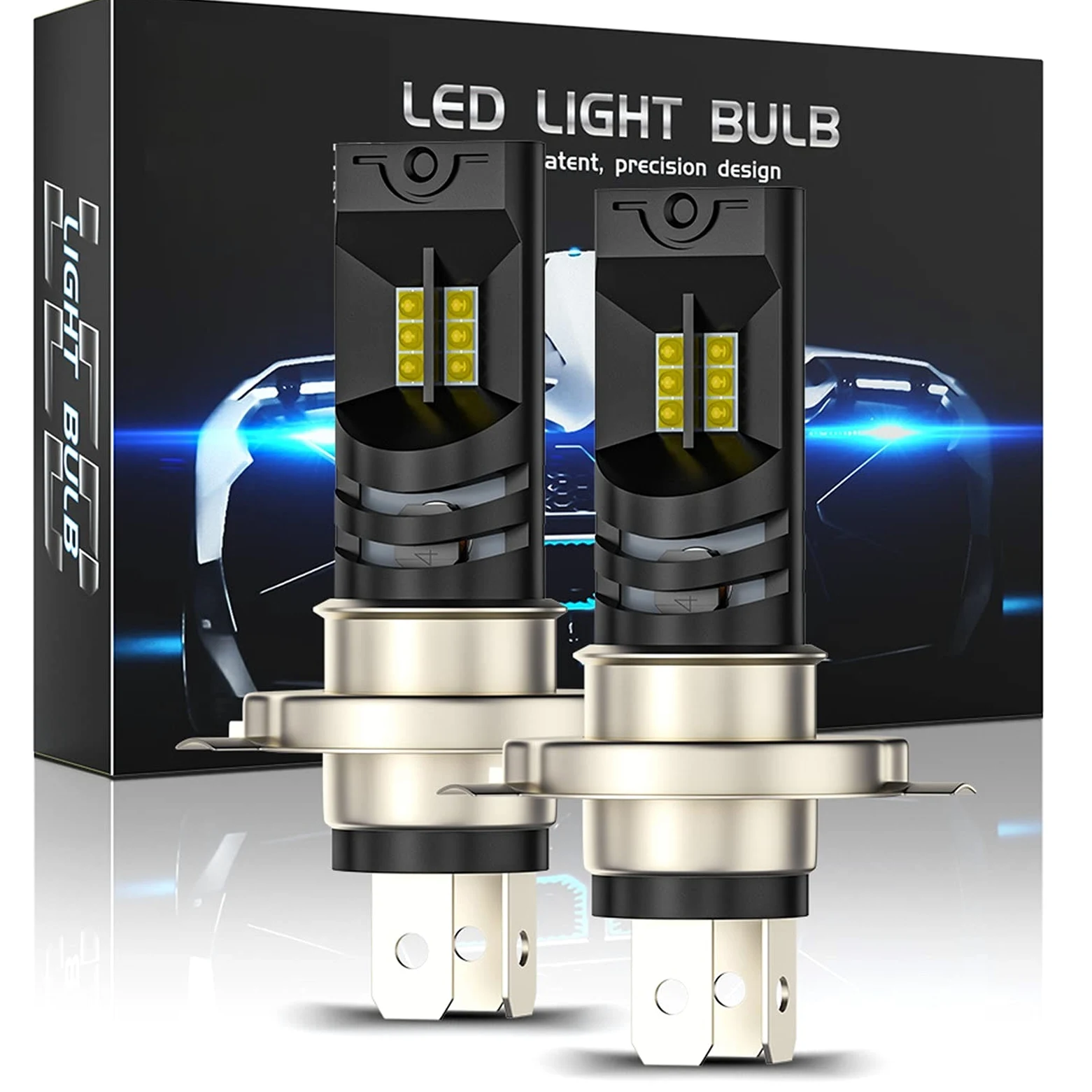 Faros de xenón 2pcs Mini H4 H7 H1 H8 H9 9006 HB4 9005 HB3 Bombillas de la luz de la luz de la luz LED con Chips 1200LM Luces de Niebla automática 6000-6500K Coche y Moto