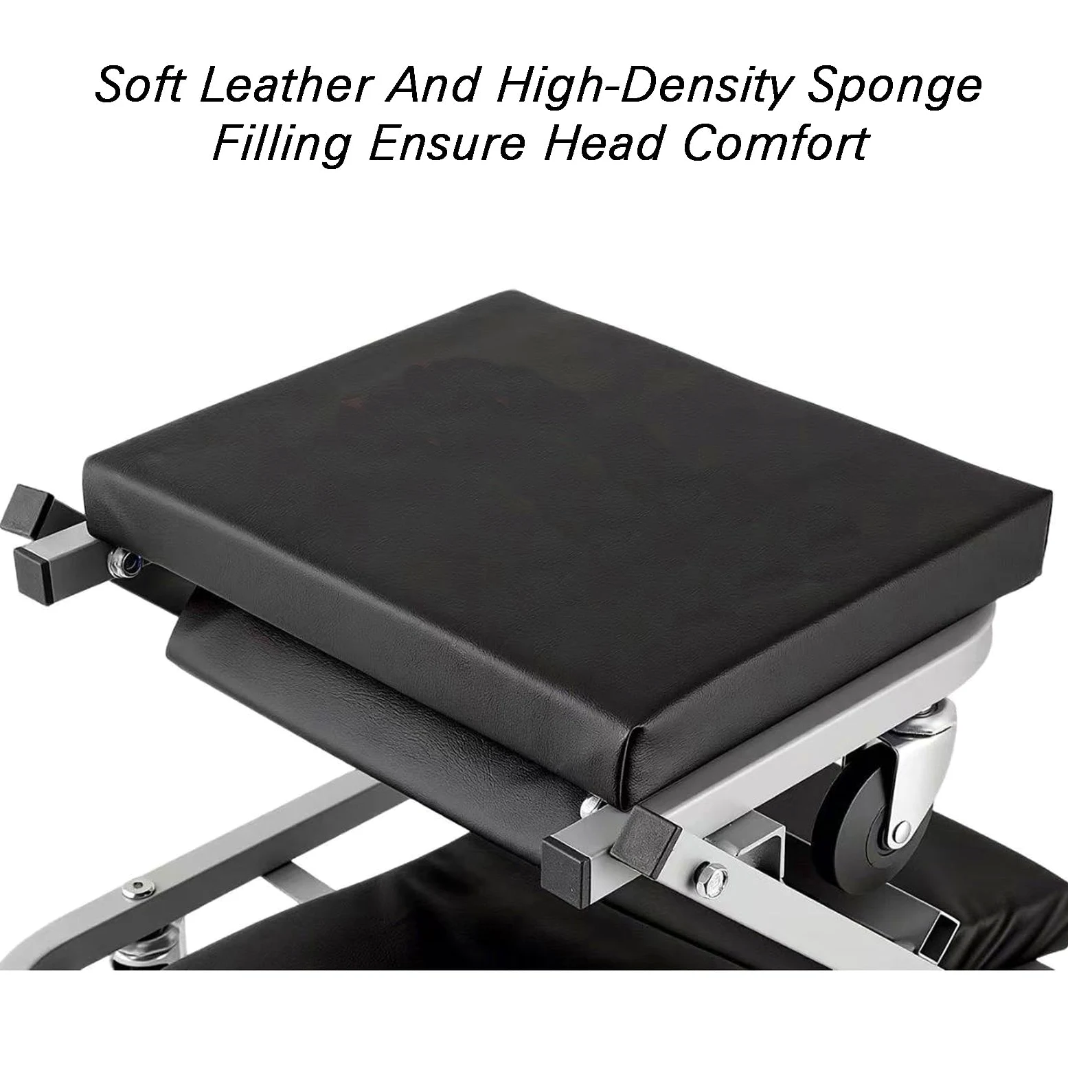 Asiento mecánico plegable de alta resistencia, diseño 3 en 1, 6 ruedas, capacidad de 136 kg para garaje y tienda
