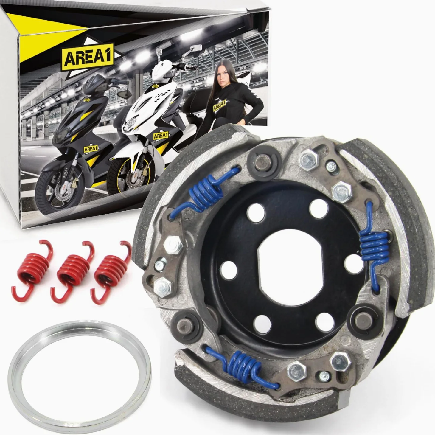 Area1 Juego de variador de tuning con embrague tuning para scooter con motor de 50 cc 2T compatible con Aerox Neos Jog Nitro Ovetto Mach G Booster Italjet