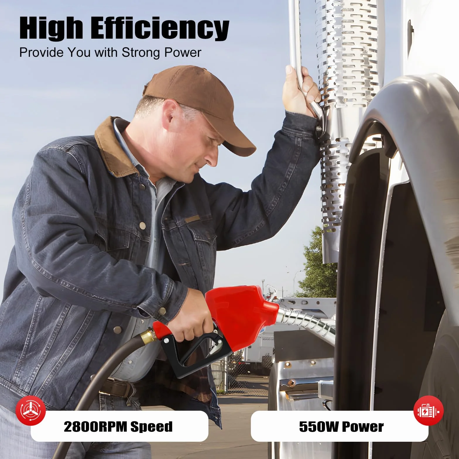 Bomba diesel autocebante 230v ± 10 DC 550w | Bomba de extracción de aceite eléctrica | Capacidad máxima de extracción de 2800 rpm, 60 l, incluye manguera, pistola de dispensación y otras herramientas