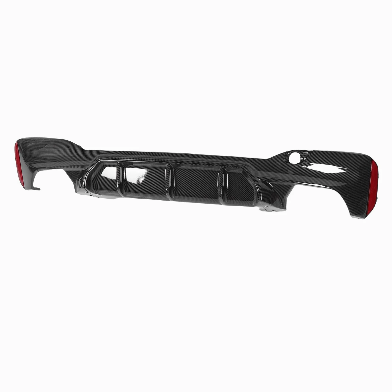 Generic Separador de Labio de Parachoques Trasero para M Competition, Difusor de Parachoques Trasero, Potente Protección Fuerte con Tapa de Gancho de Remolque para Coches (patrón de fibra de carbono)