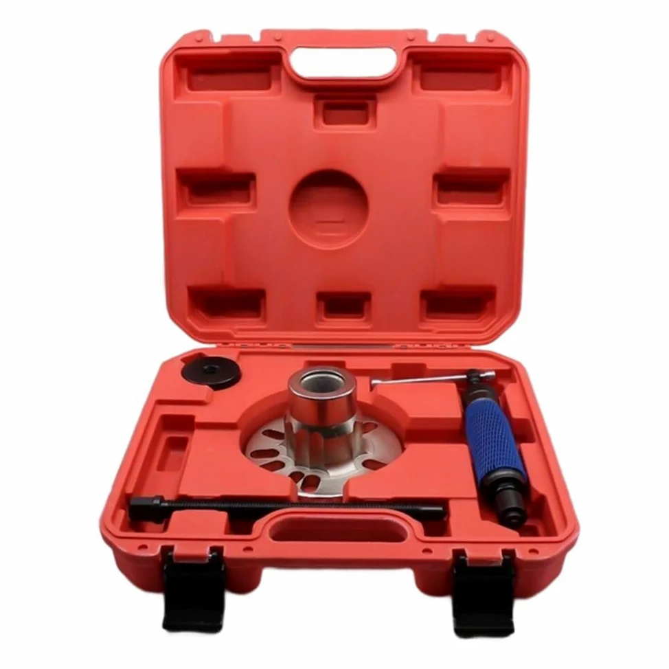 10T Integral-Unit Extractor hidráulico | Extractor de bujes de rueda integrado, 3 mordazas, polea hidráulica, extractor de engranajes, bujes y rodamientos de 96 – 125 mm