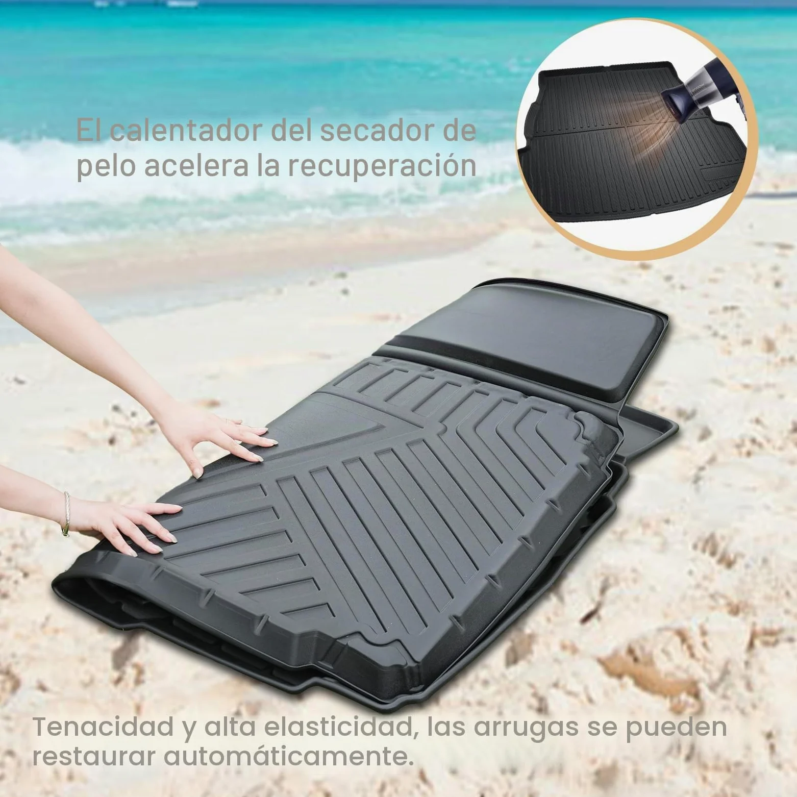 ECOZEN 3D Alfombrilla Maleter Toyota RAV4 XA50/Hybrid/PHEV/GR 2019-2025 TPE Alfombrilla de Goma para Maletero Impermeable Antideslizante Borde Alto Todo Clima Alfombrilla Maletero Toyota RAV4