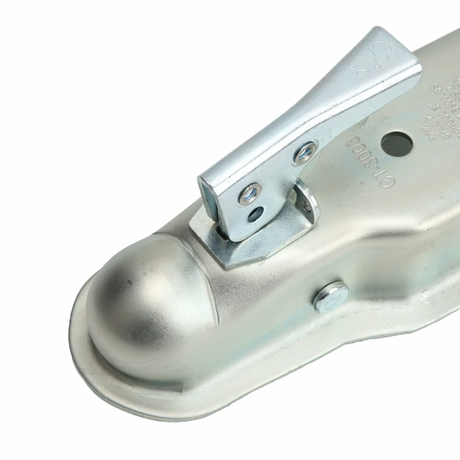 Acoplador de Bola de Enganche de Remolque， Acoplador de Remolque de Lengüeta Recta Bola de Enganche de 50 Mm Canal de 75 Mm Capacidad de Carga 3500 para Tubo Cuadrado de 75 Mm